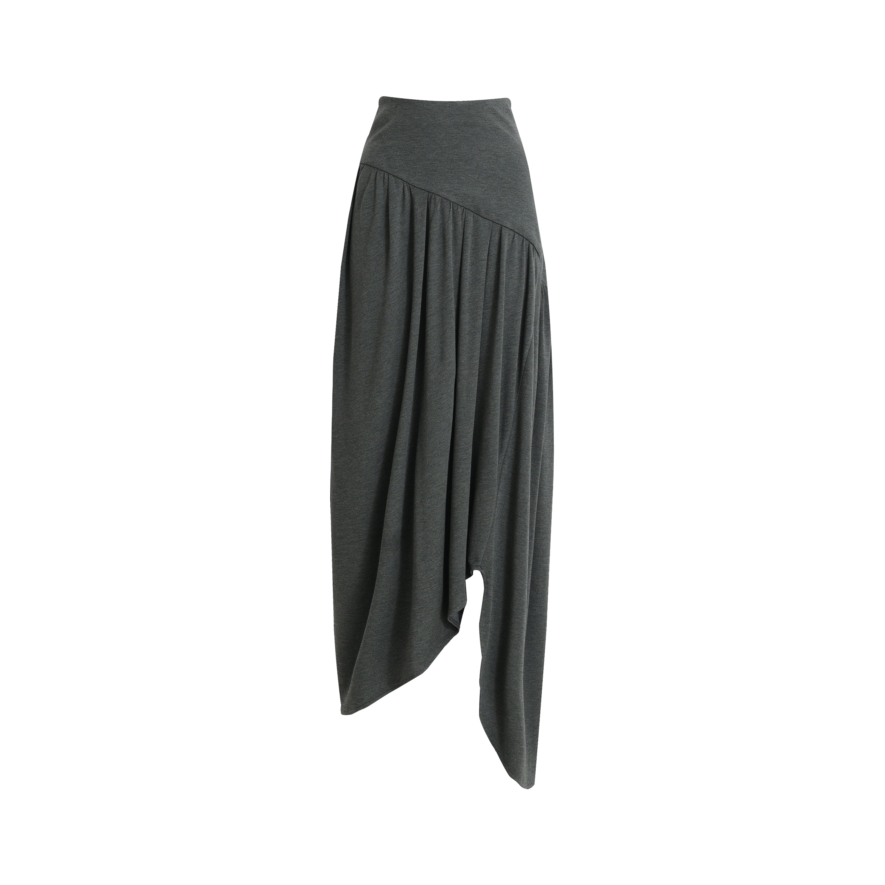 SS25 - Beveled asymmetrical pleated panelled skirt