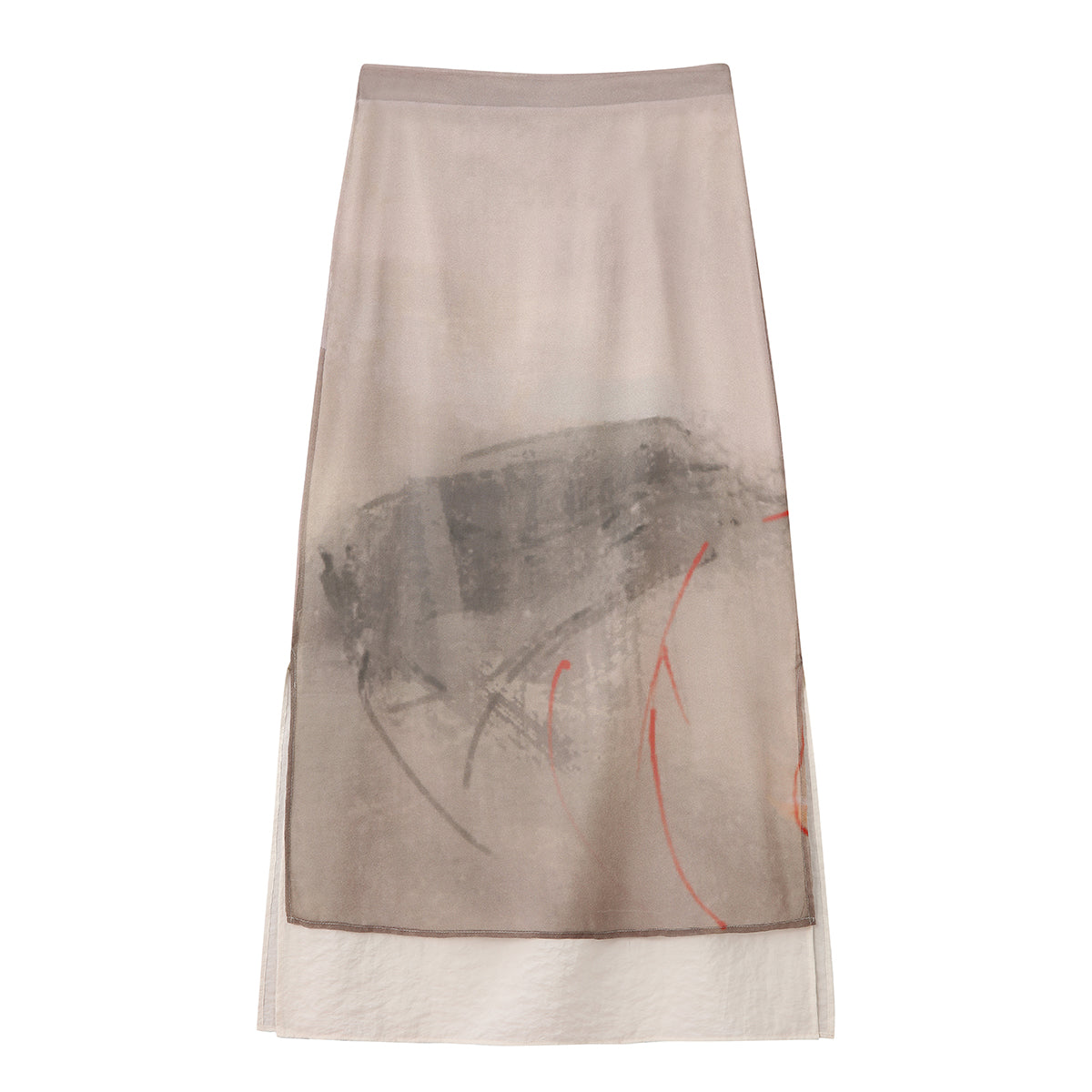 SS24 - Printed tulle double skirt