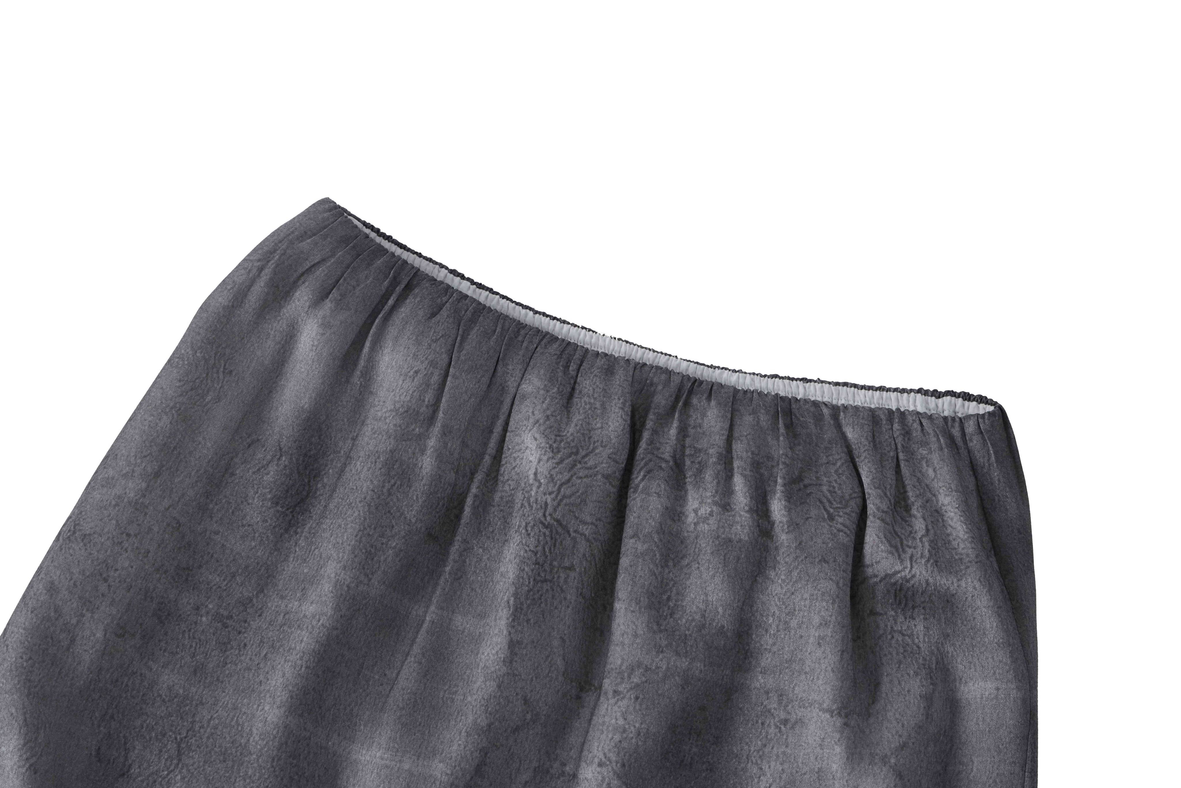 SS25 - Artist Collaboration "Bee" Printed silk stretch-waist short skirt