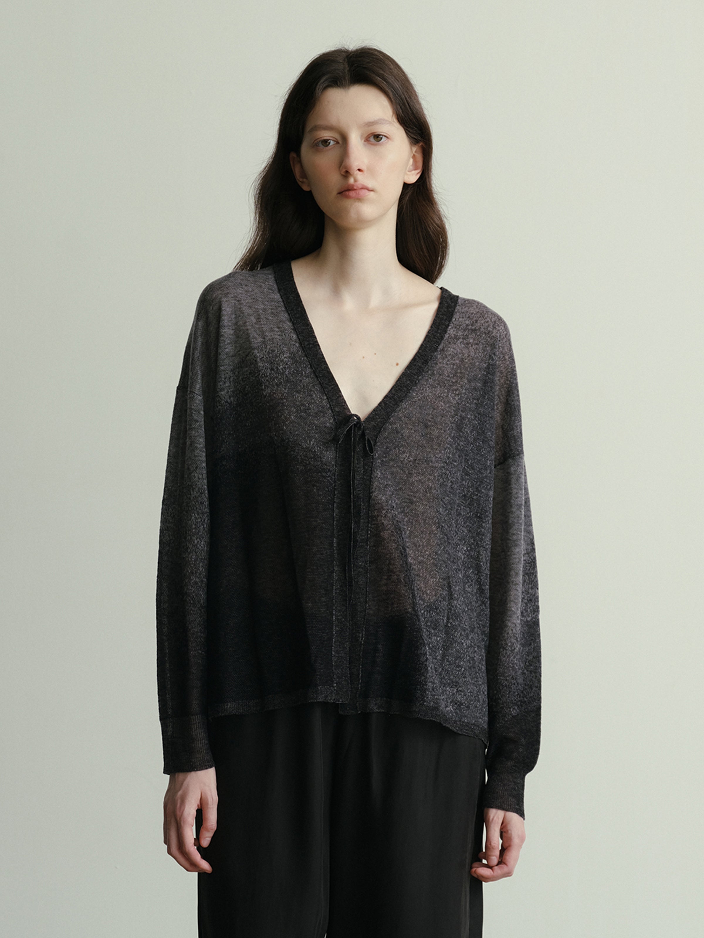 SS25-Water-soluble wool cardigan