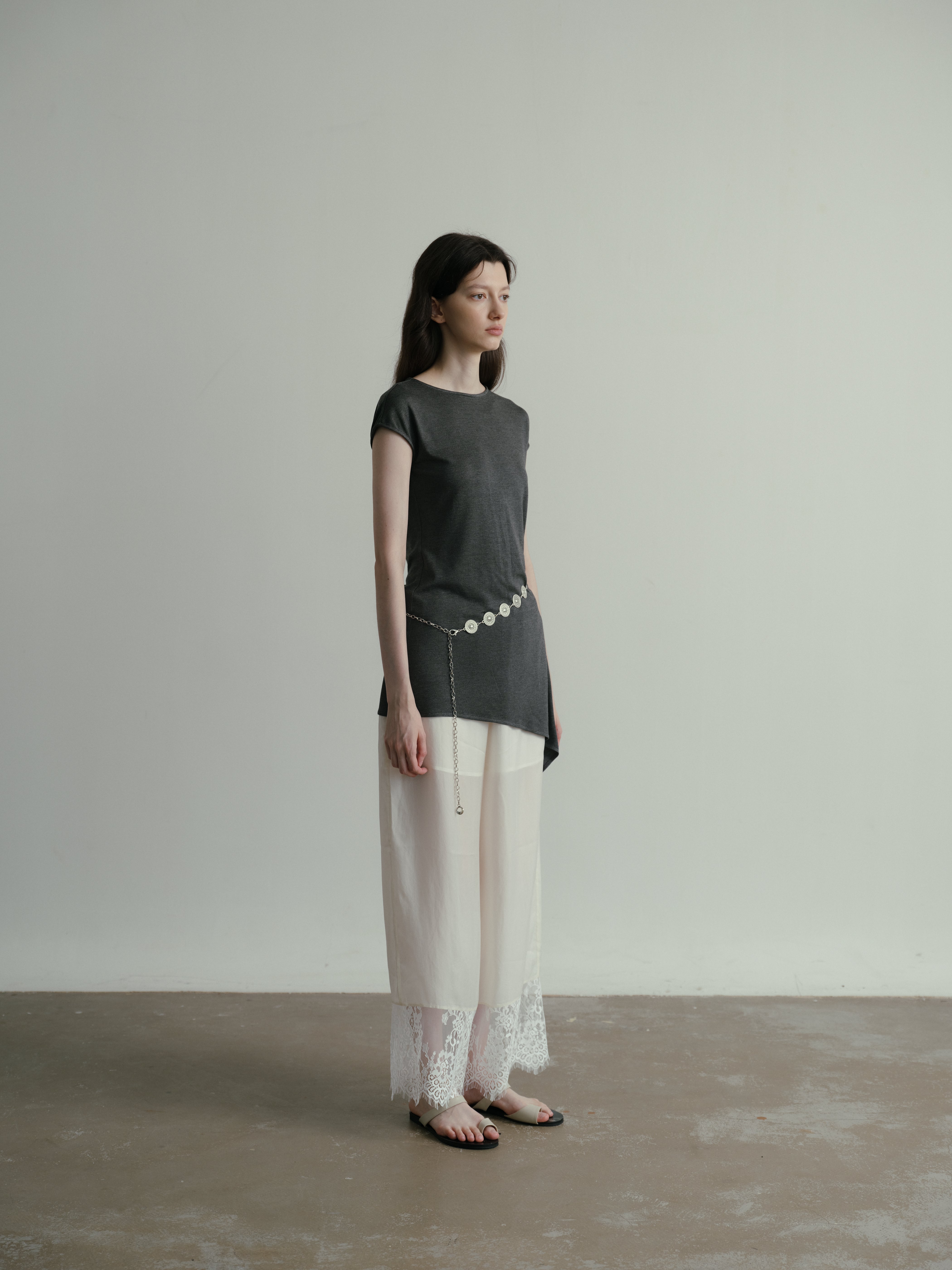 SS25 - Lace panelled lax trousers