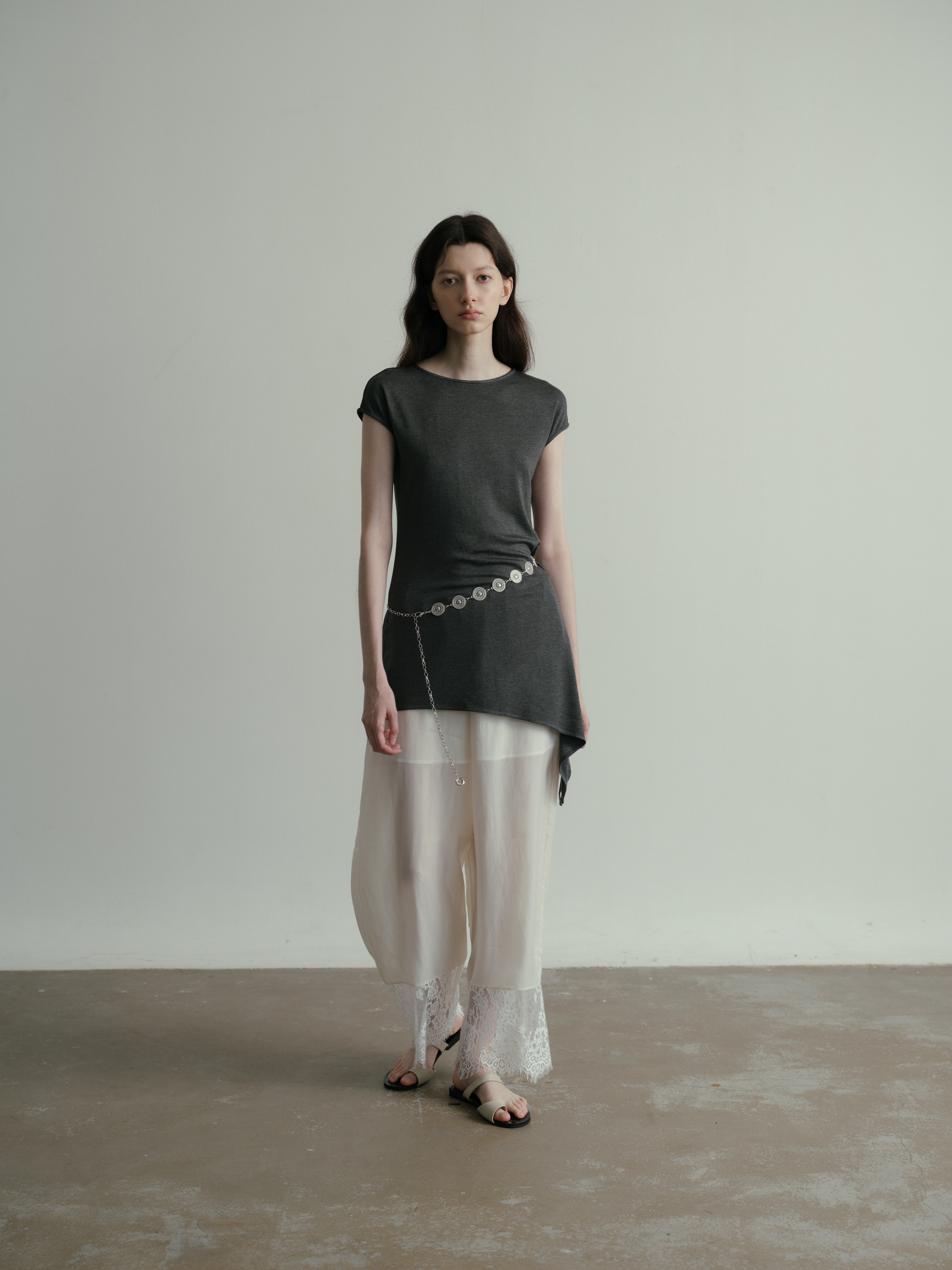 SS25 - Lace panelled lax trousers