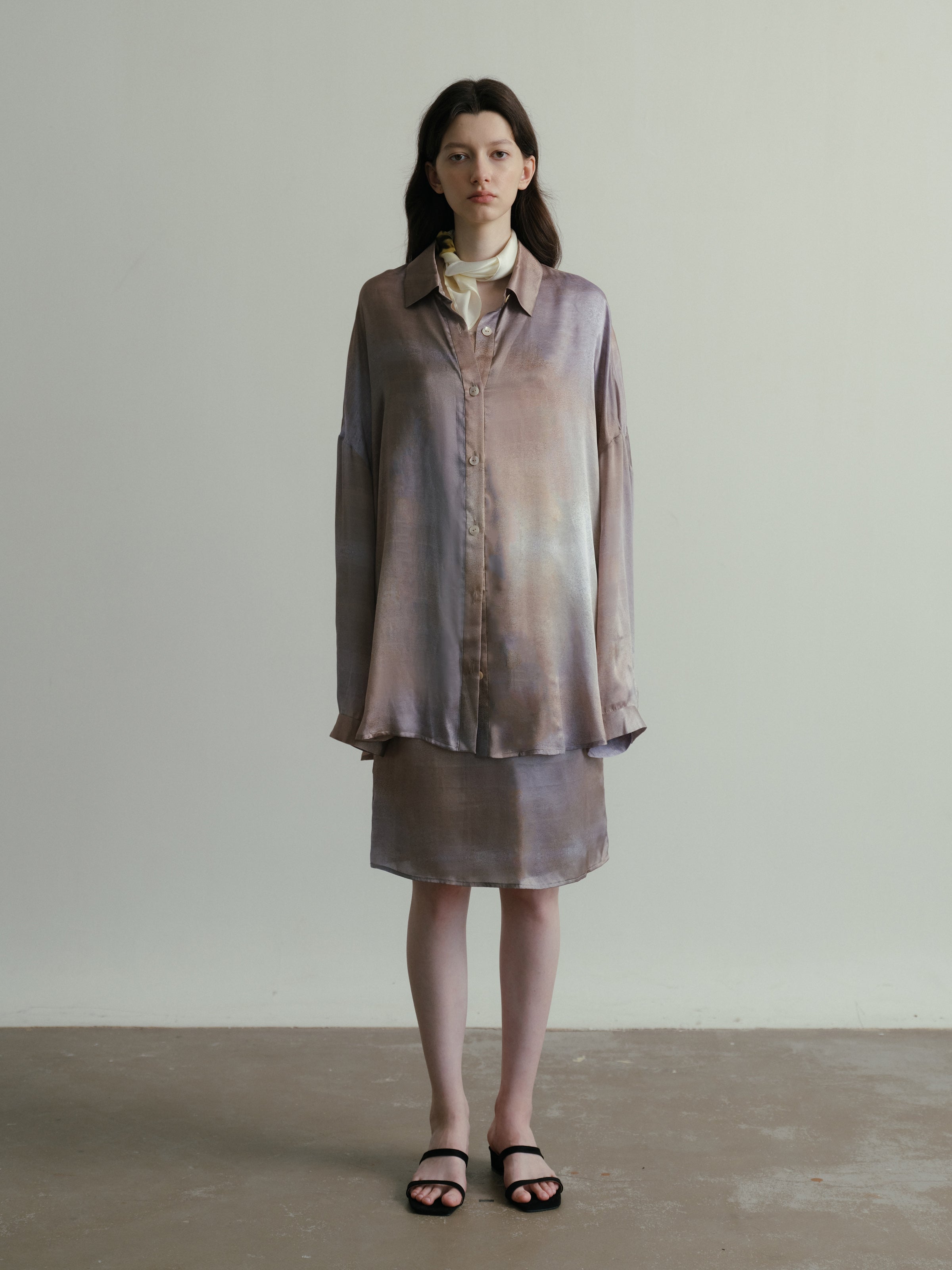 SS25 - Silk print lax shirt