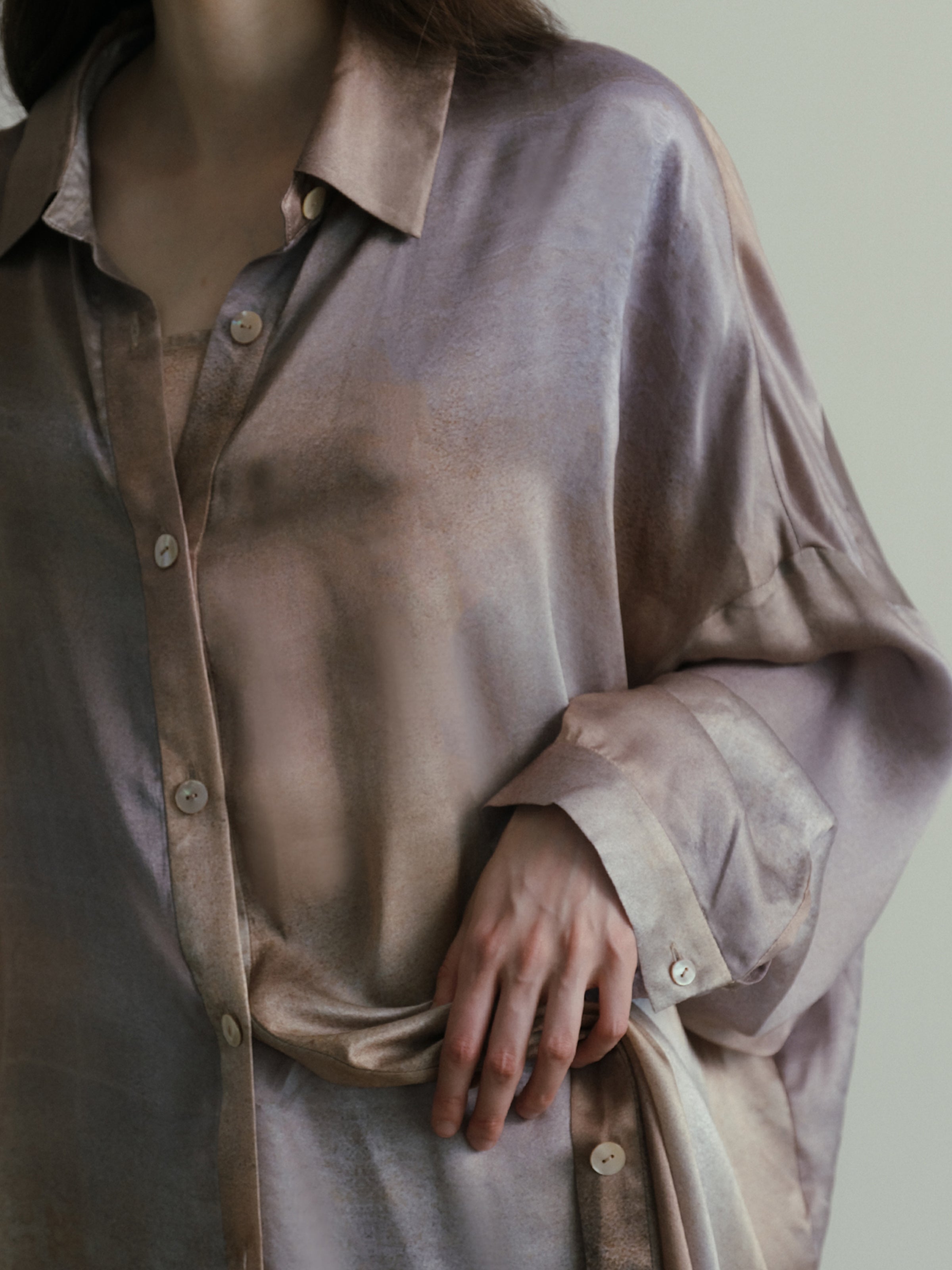 SS25 - Silk print lax shirt