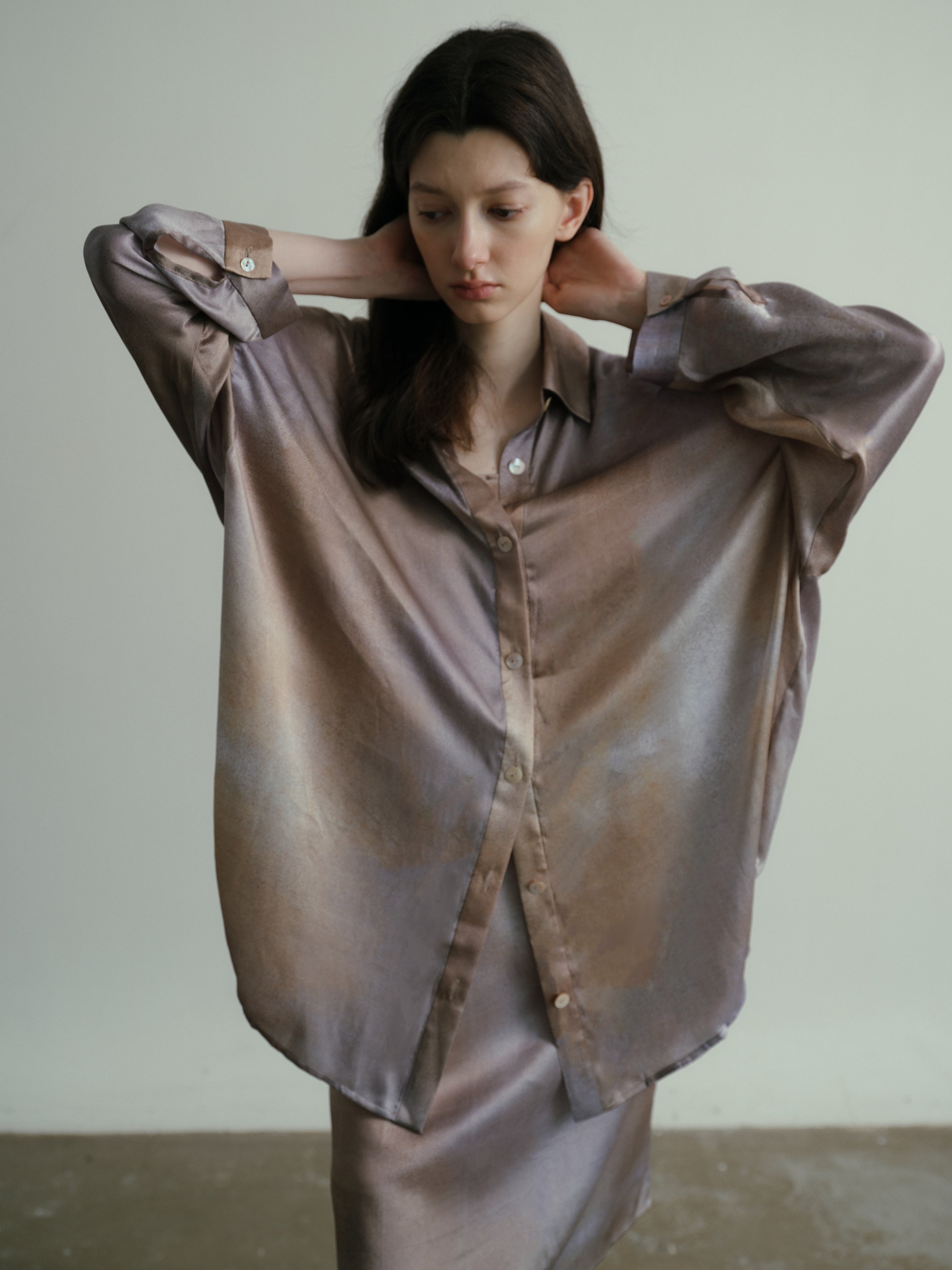 SS25 - Silk print lax shirt