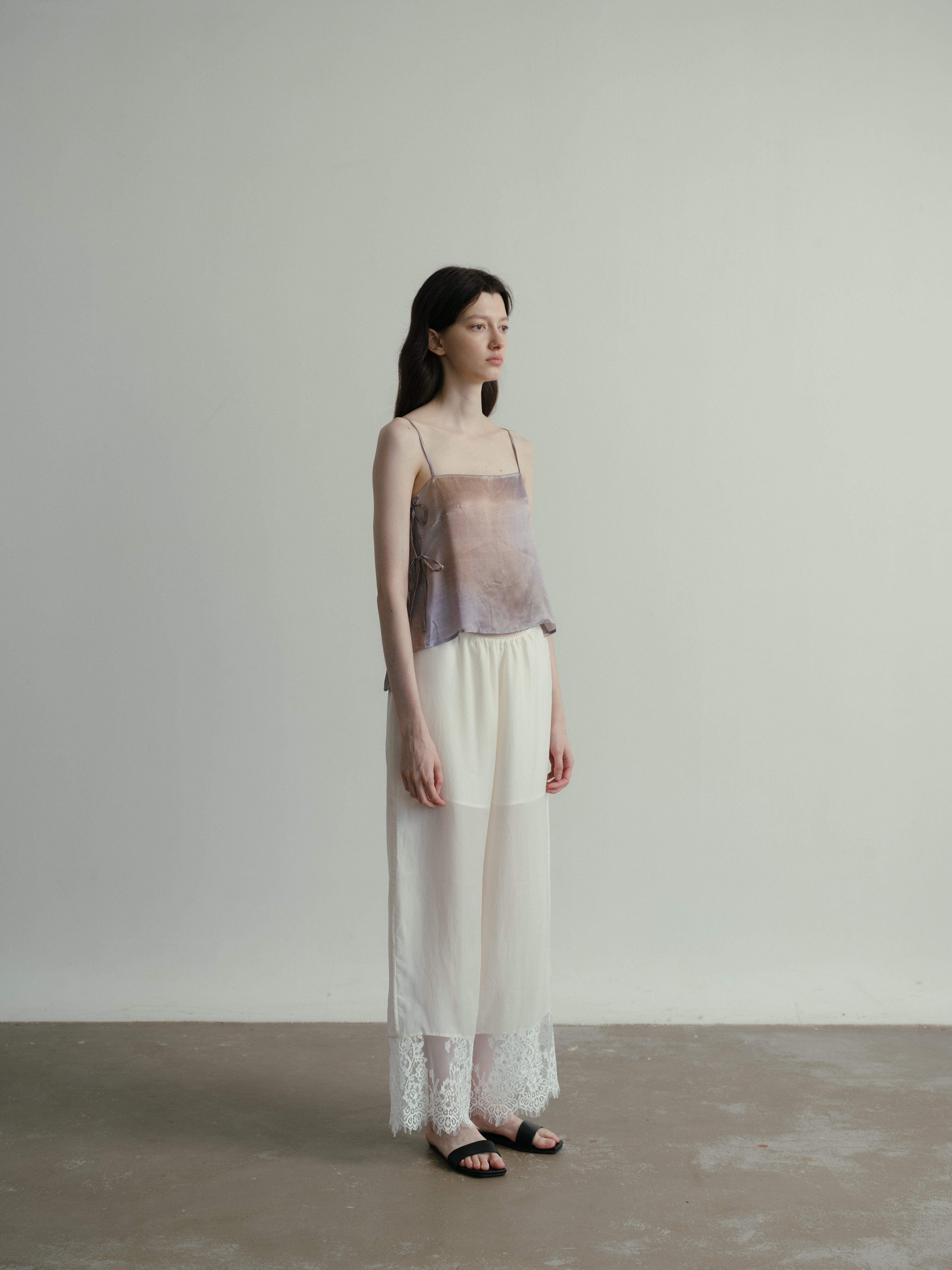 SS25 - Lace panelled lax trousers