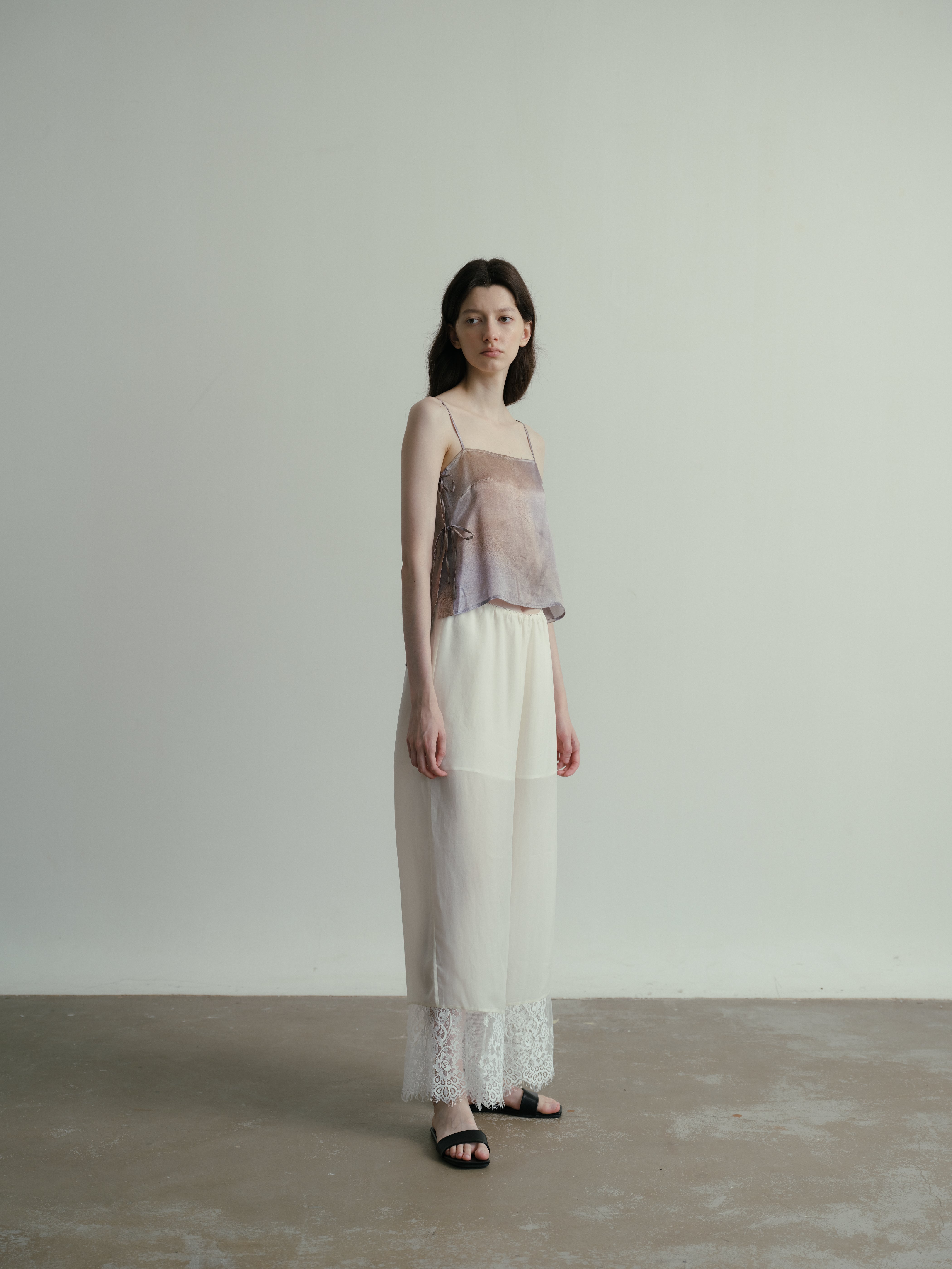 SS25 - Lace panelled lax trousers