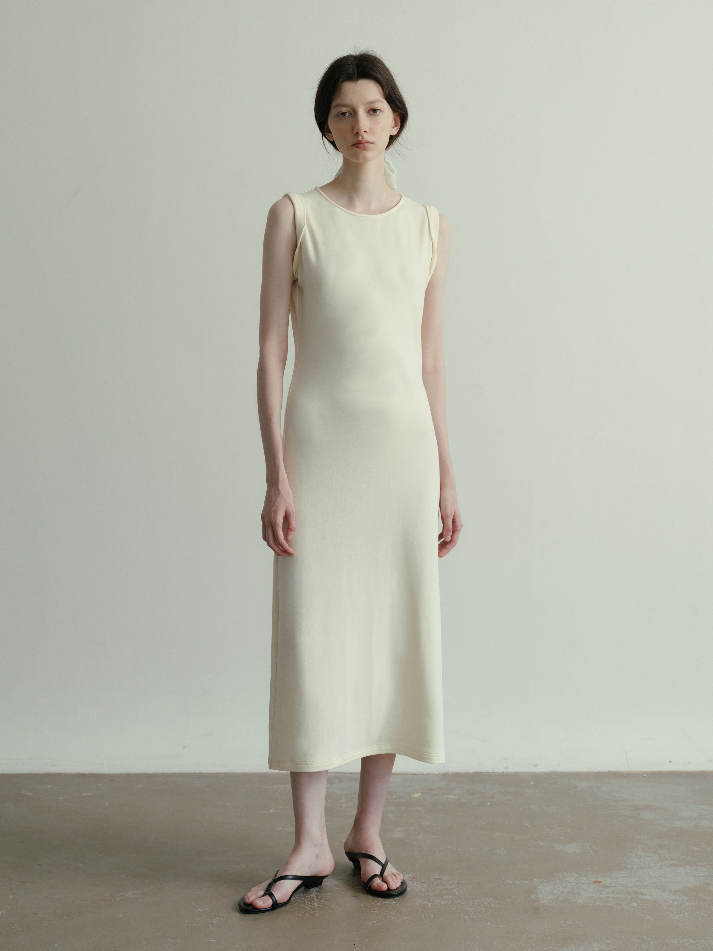 SS25 - Rolled-up sleeveless vest dress