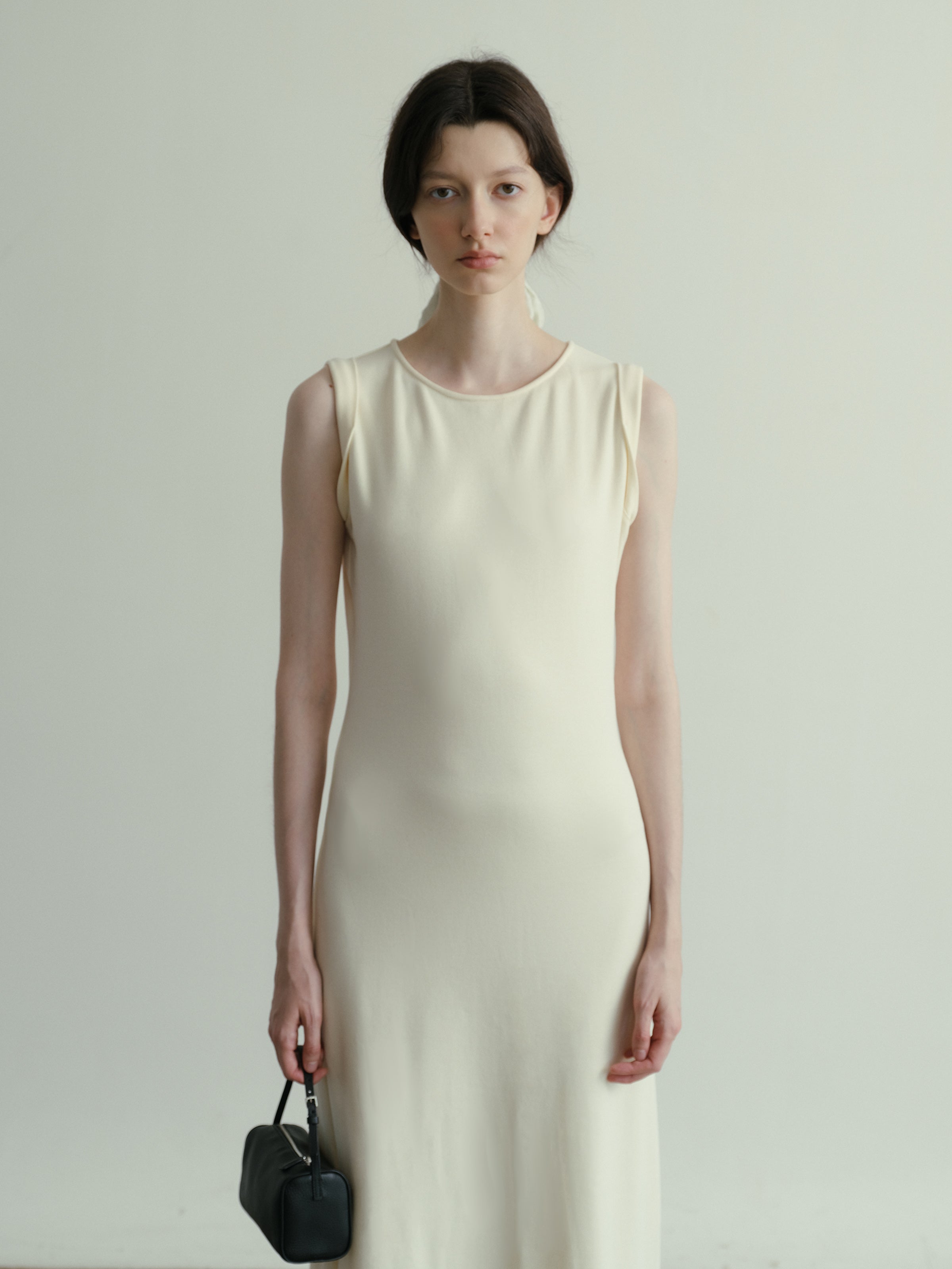 SS25 - Rolled-up sleeveless vest dress