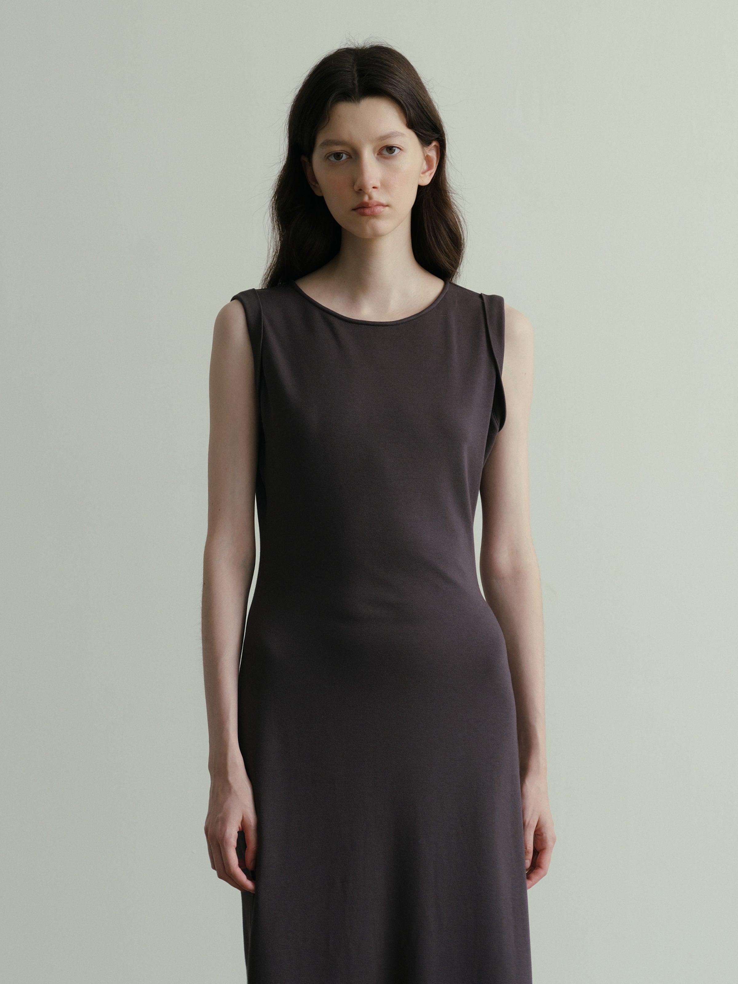 SS25 - Rolled-up sleeveless vest dress