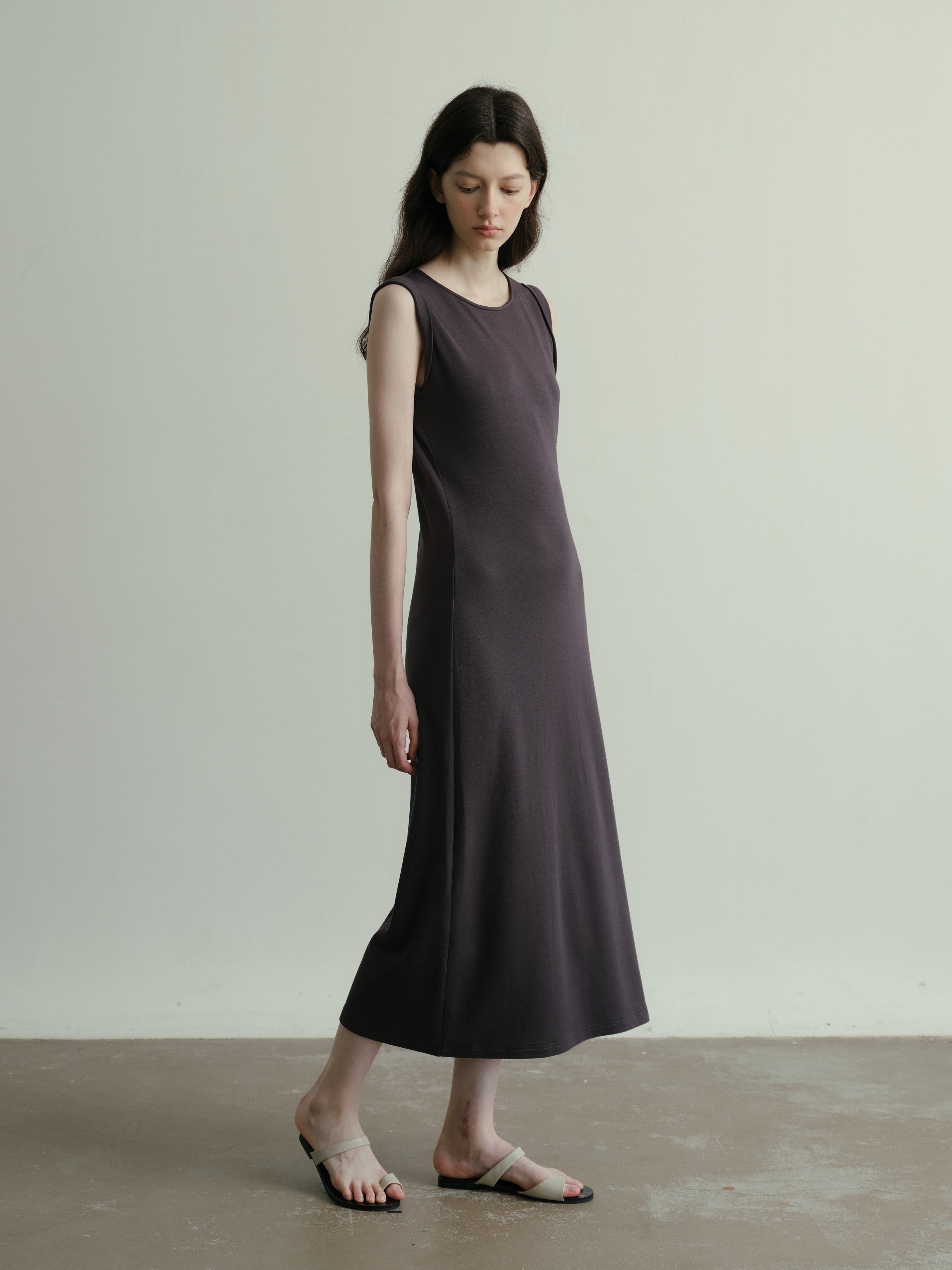 SS25 - Rolled-up sleeveless vest dress