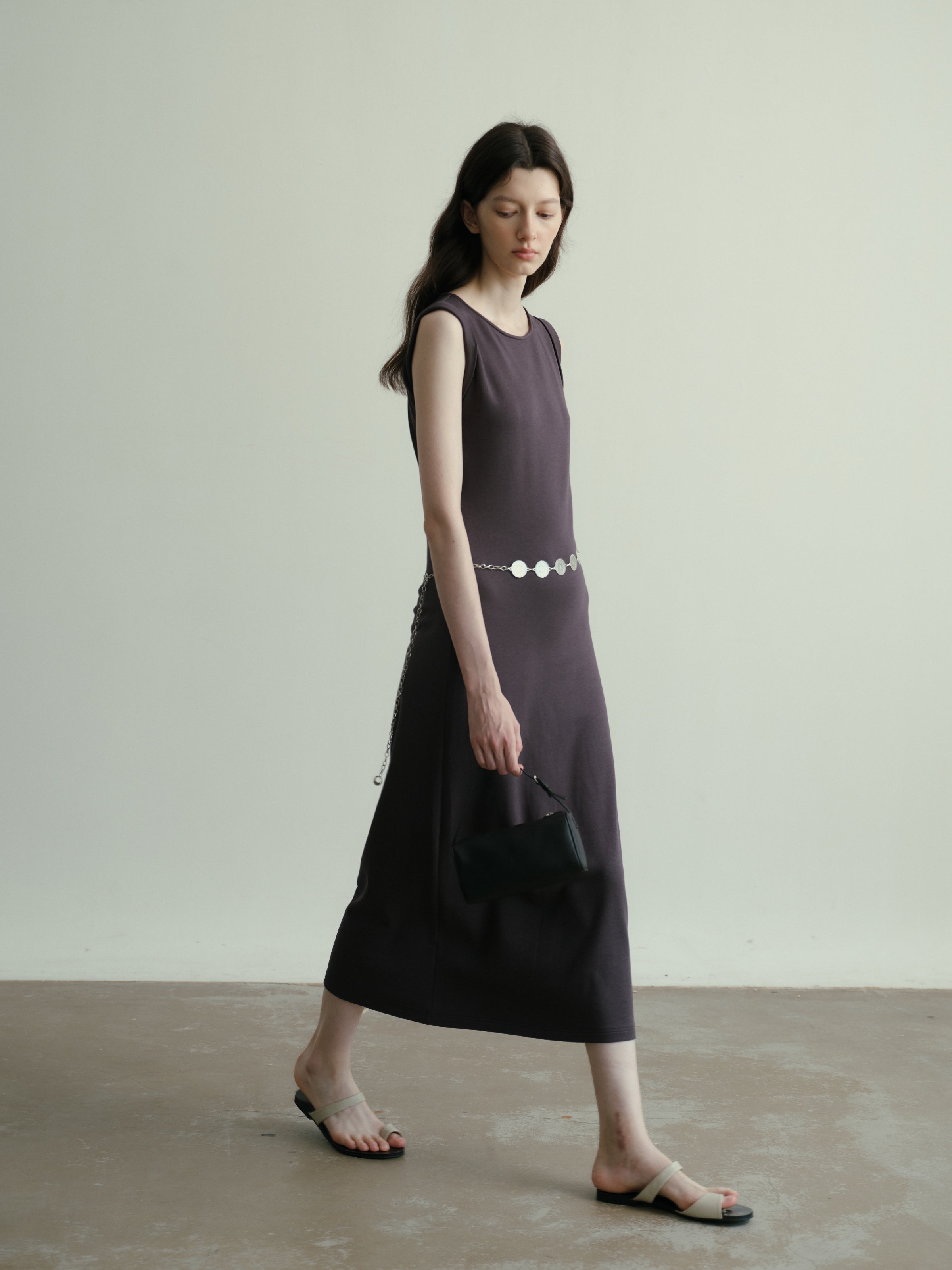 SS25 - Rolled-up sleeveless vest dress