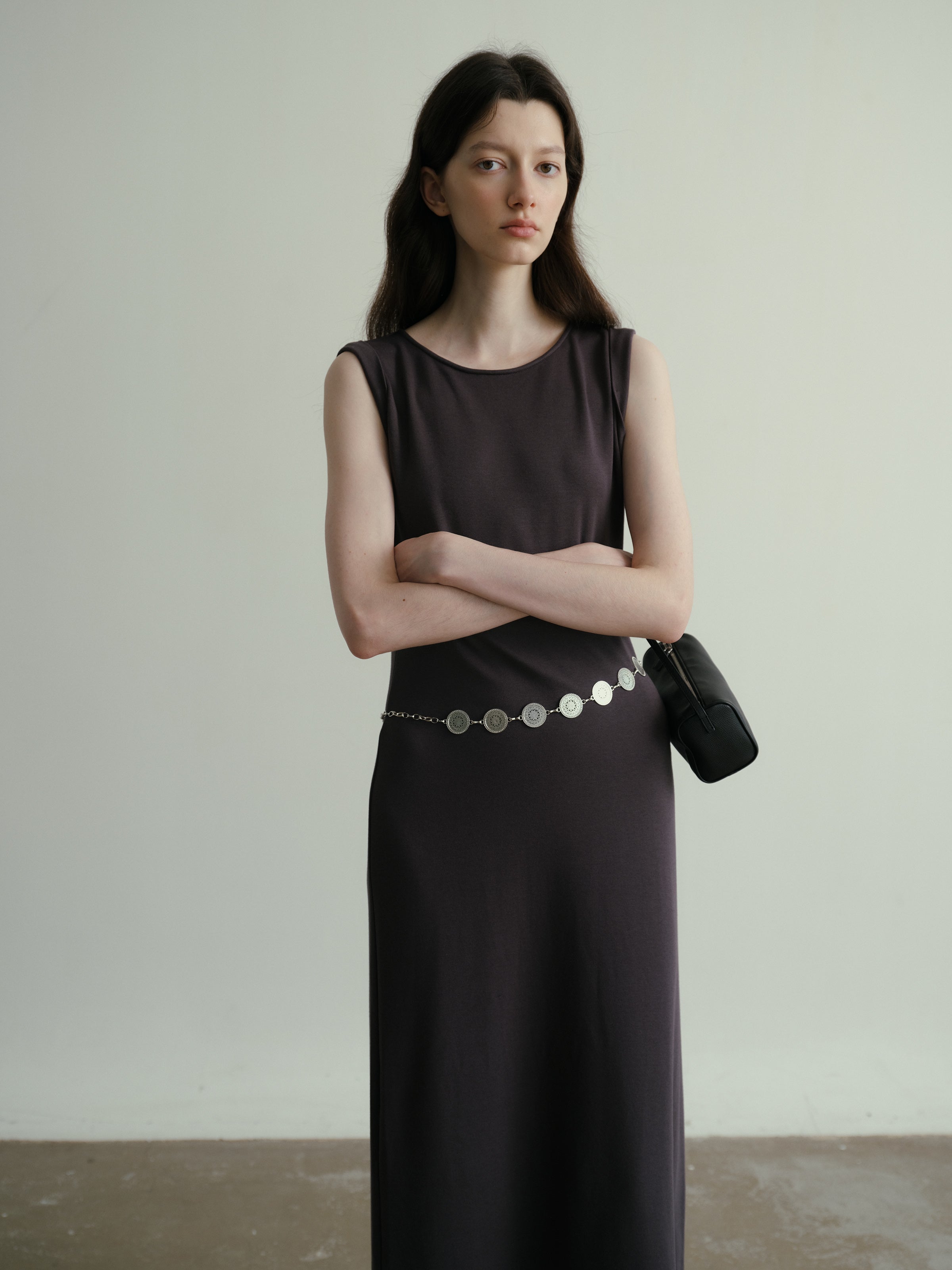 SS25 - Rolled-up sleeveless vest dress