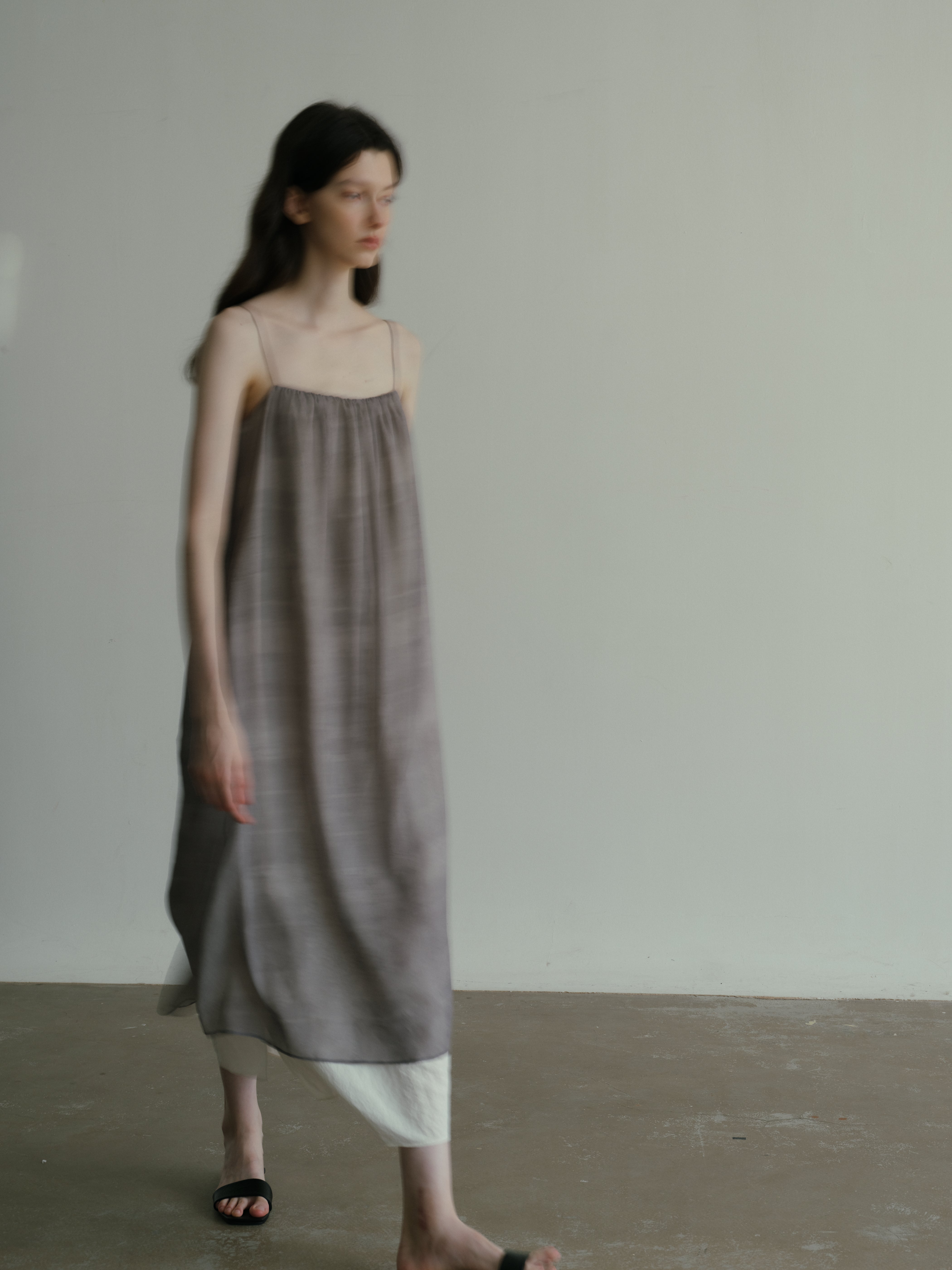 SS25 - Double suspender silk dress