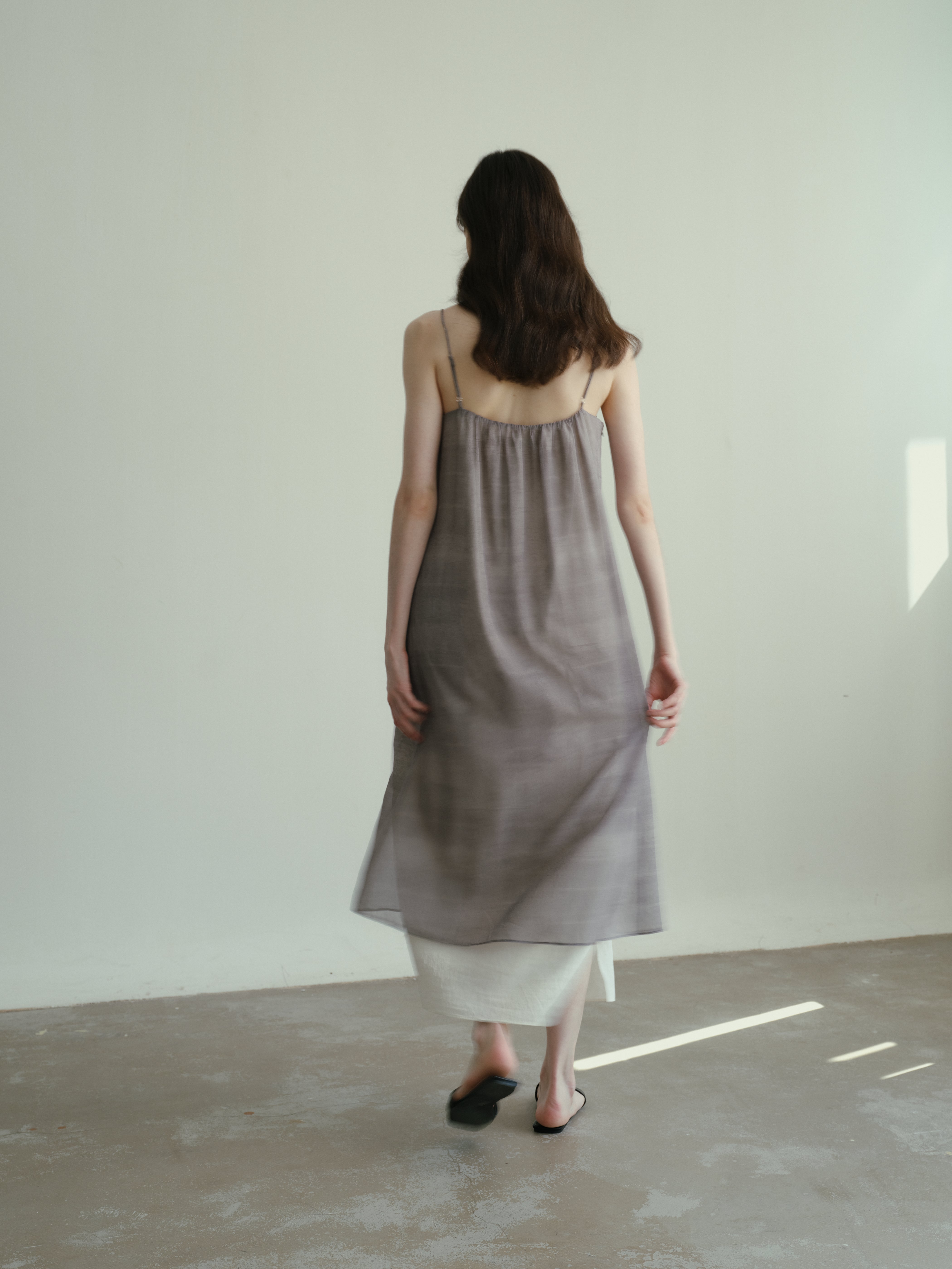 SS25 - Double suspender silk dress