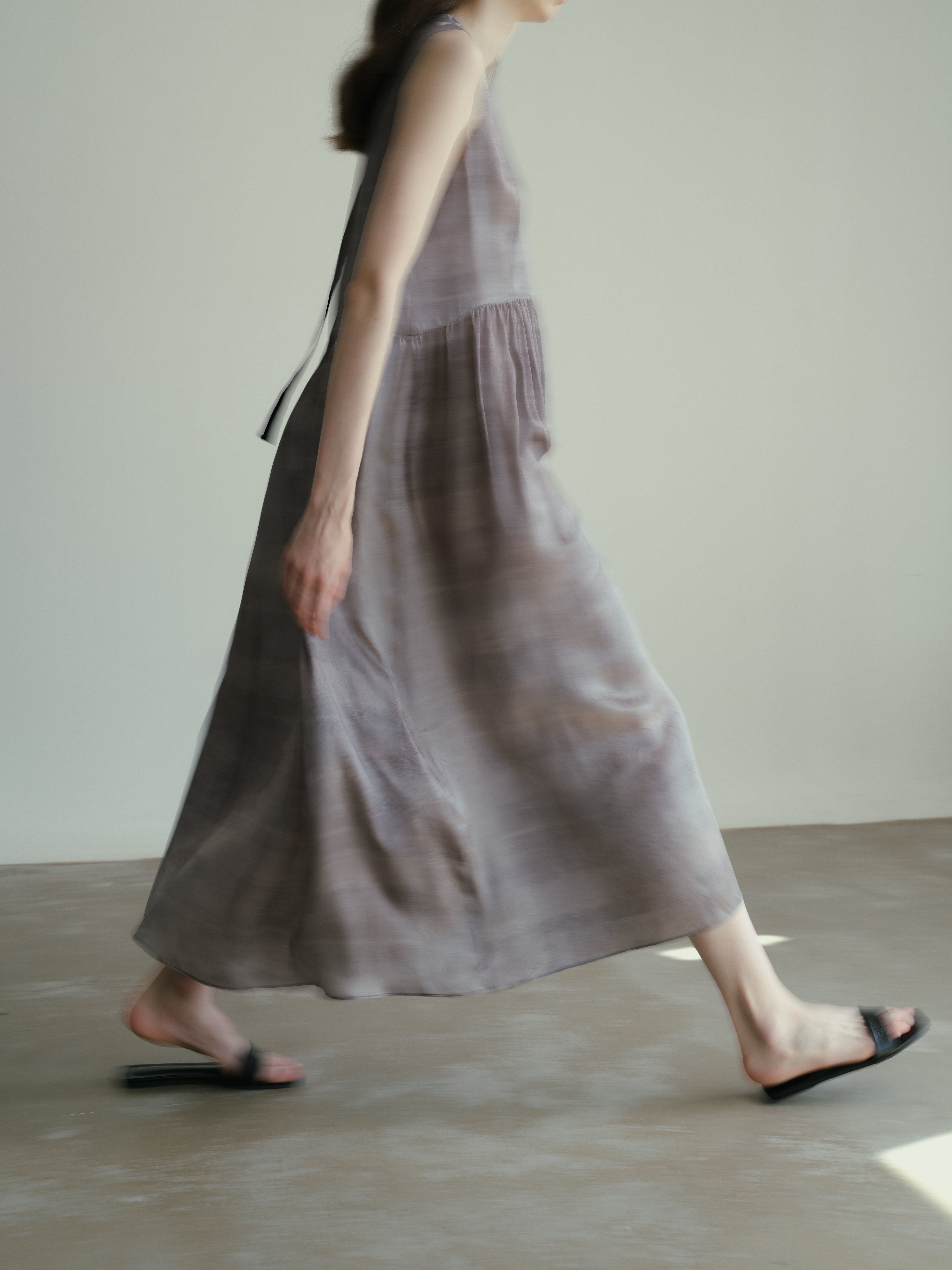 SS25 - Artist Collaboration "Bee" Printed silk tie dress at back