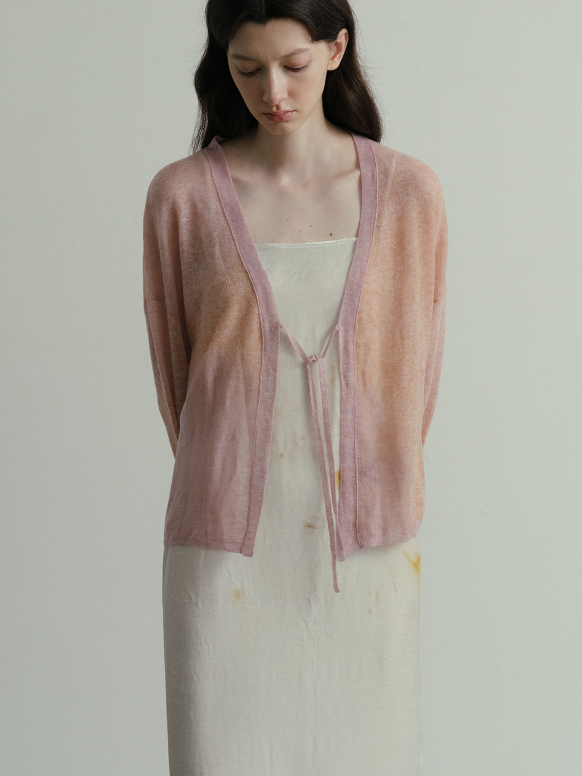 SS25-Water-soluble wool cardigan