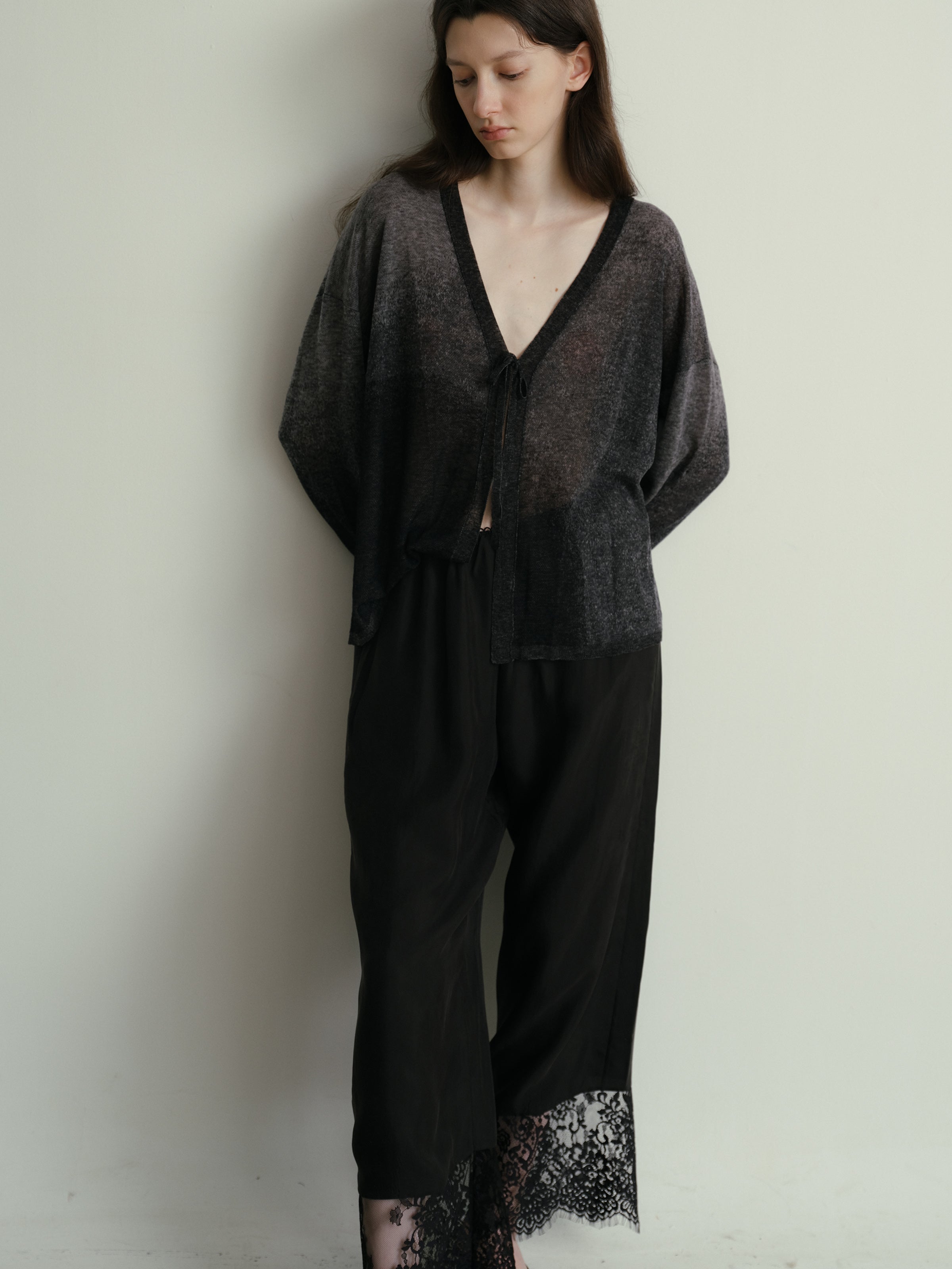 SS25-Water-soluble wool cardigan