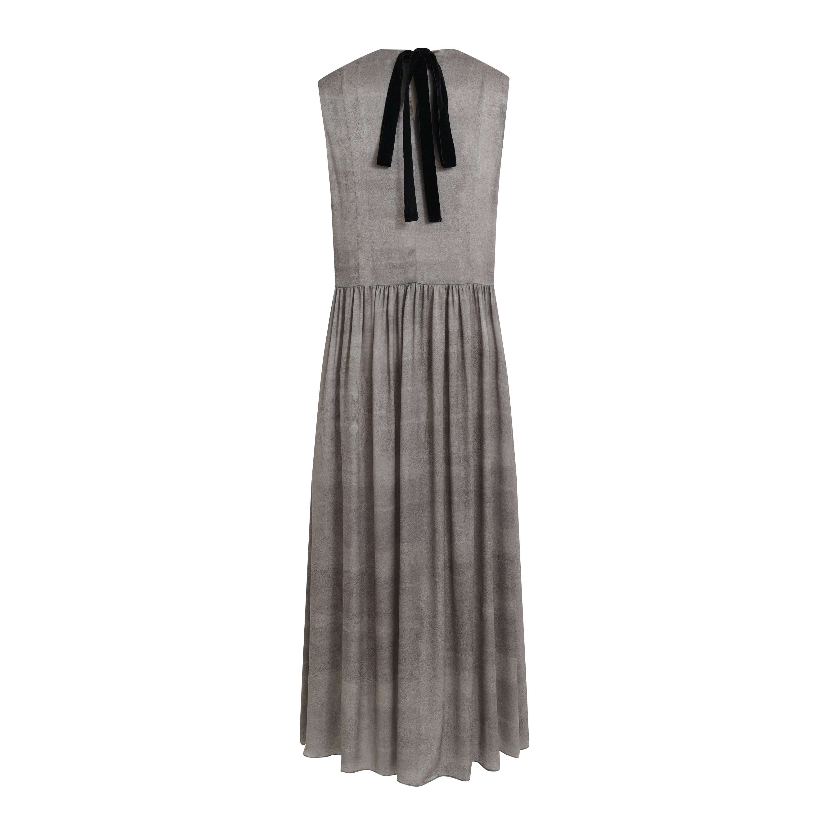 SS25 - Artist Collaboration "Bee" Printed silk tie dress at back