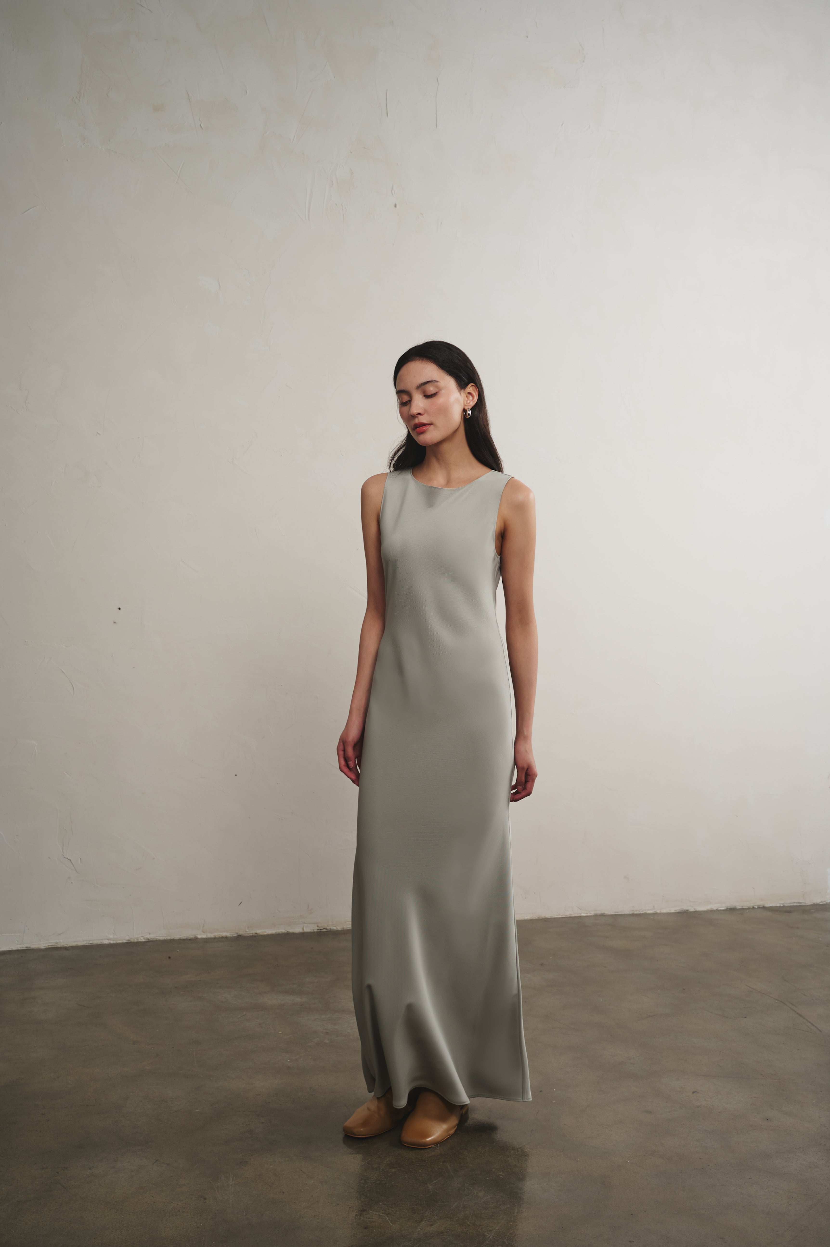 AW24 - Sleeveless Draped Slim-Fit Dress