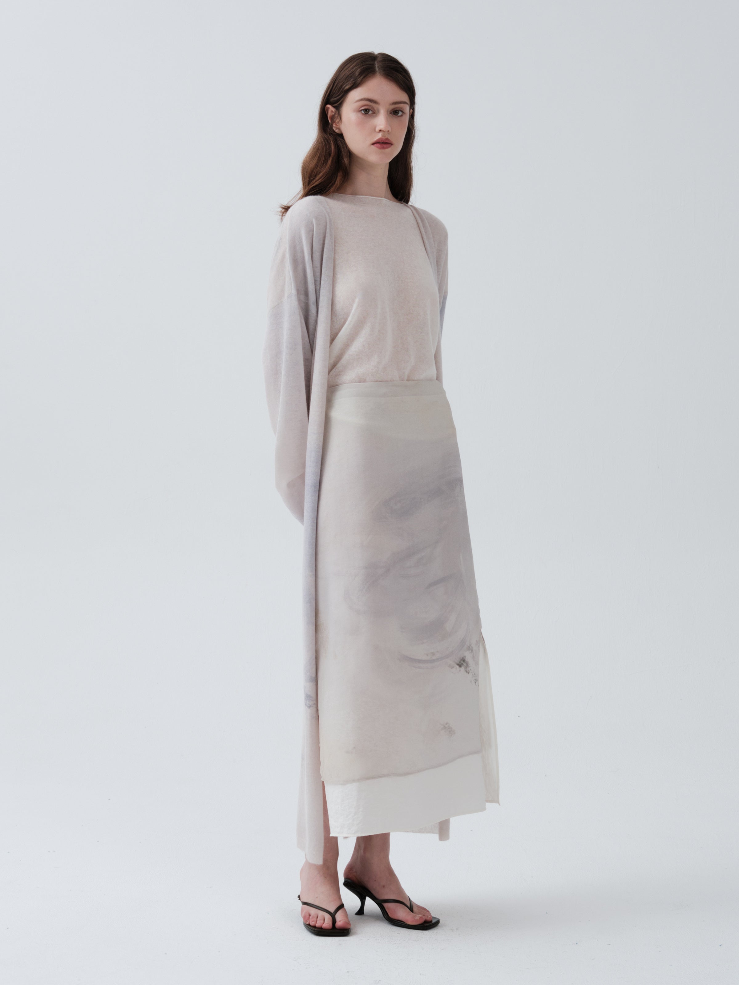 SS24 - Printed tulle double skirt