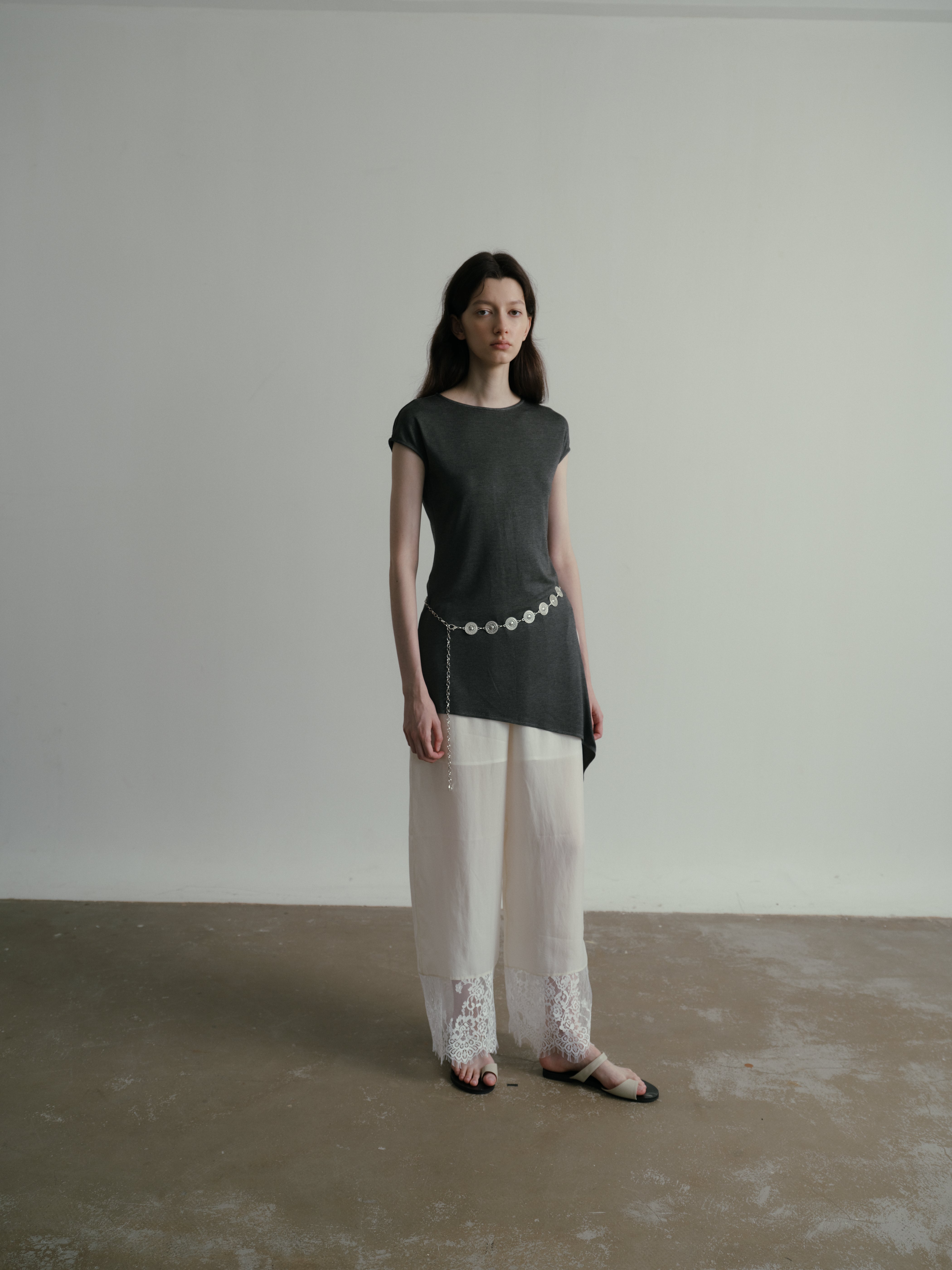 SS25 - Lace panelled lax trousers