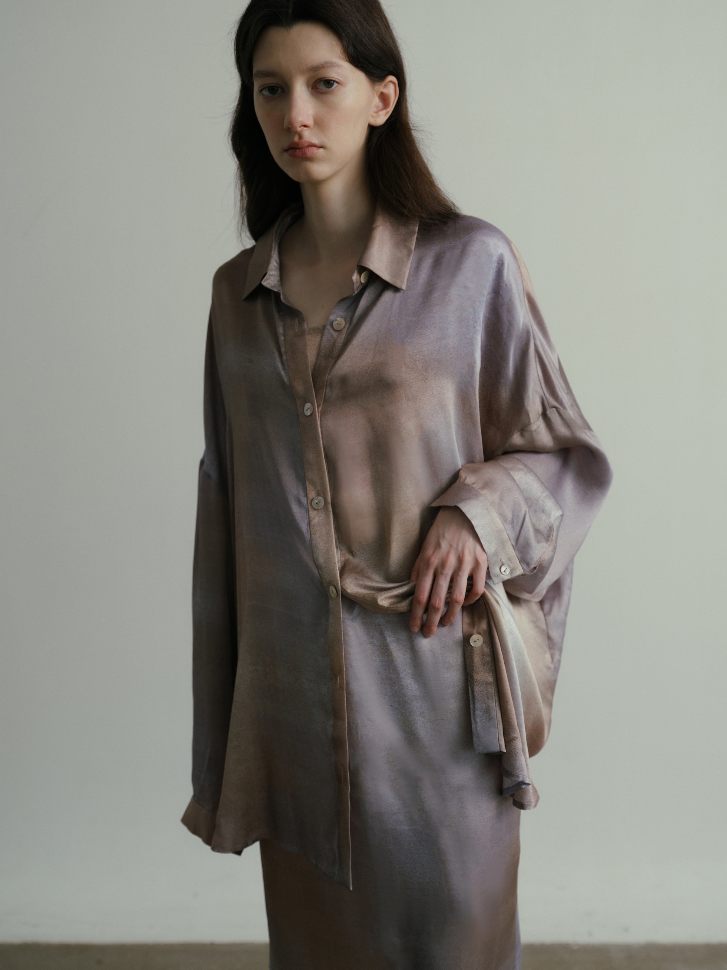 SS25 - Silk print lax shirt