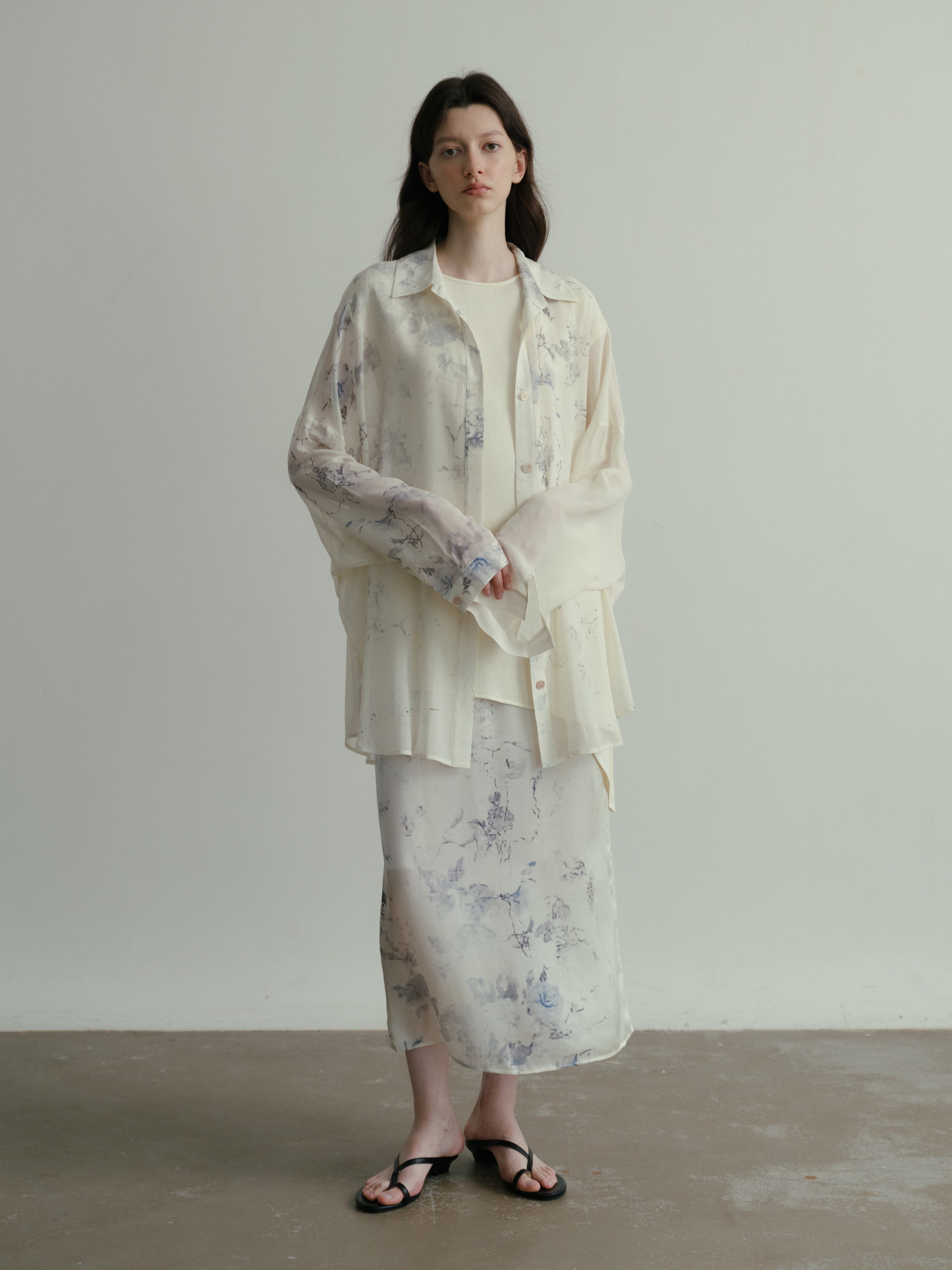 SS25 - Silk print lax shirt