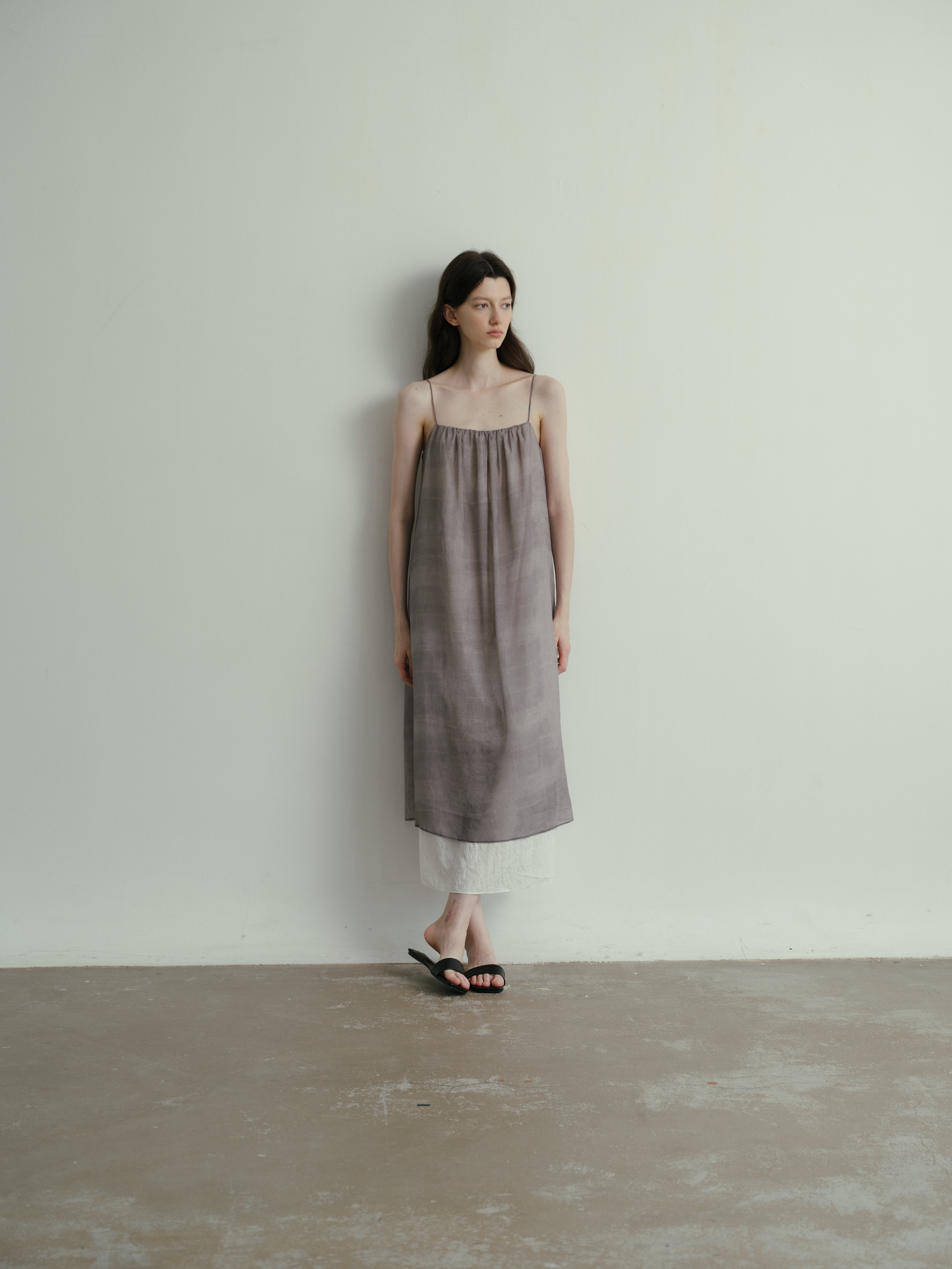 SS25 - Double suspender silk dress