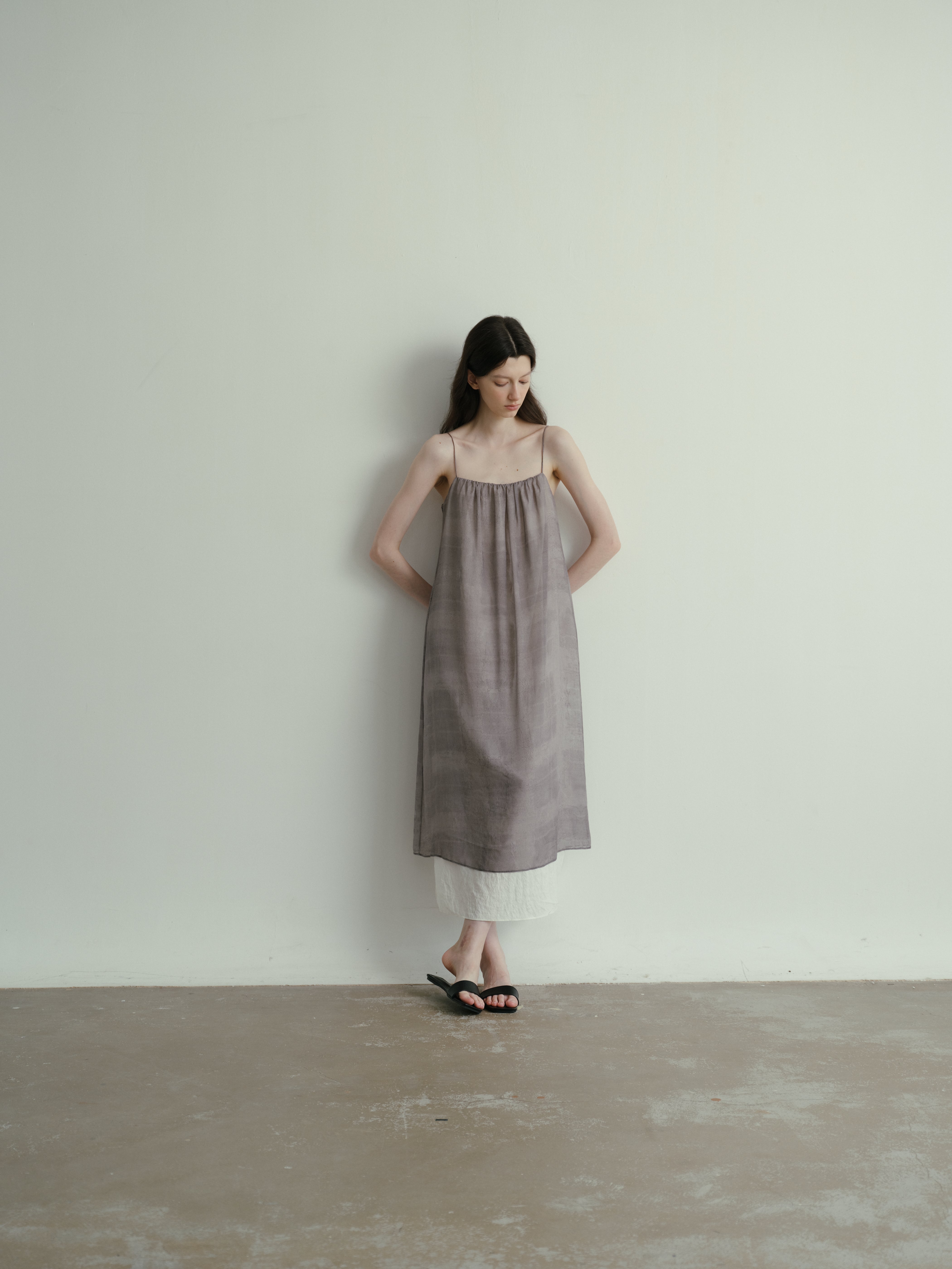 SS25 - Double suspender silk dress