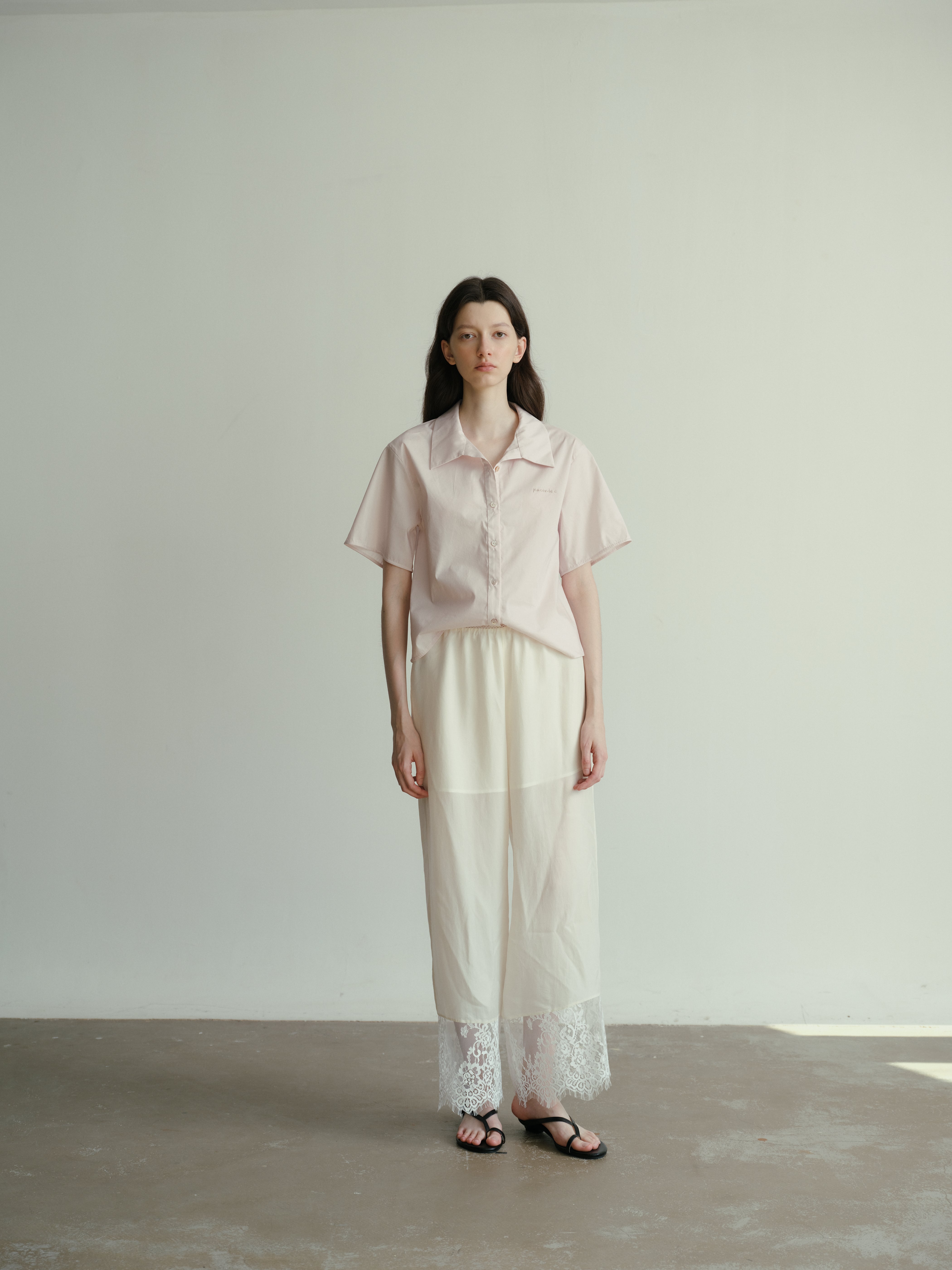 SS25 - Lace panelled lax trousers