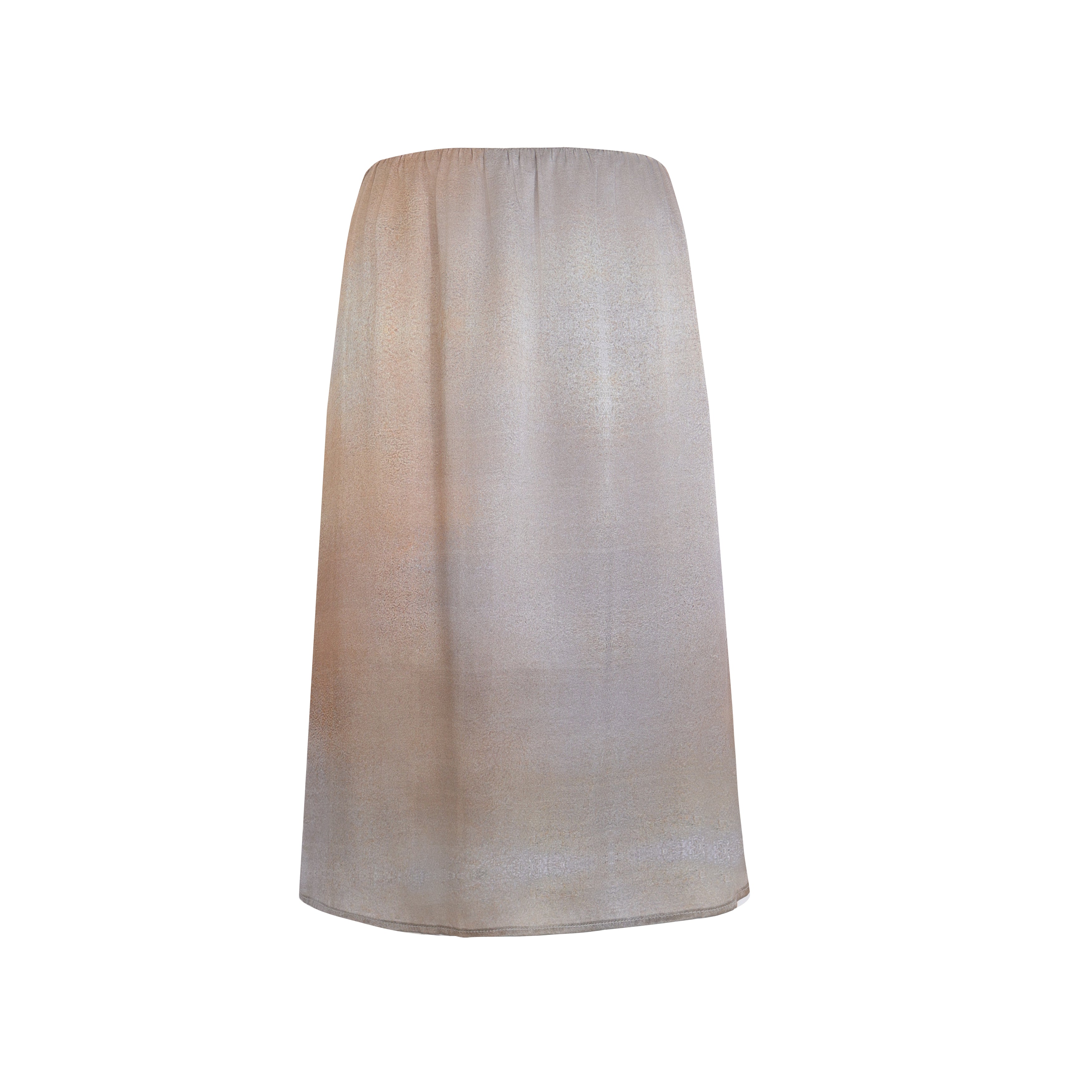 SS25 - Artist Collaboration "Bee" Printed silk stretch-waist short skirt