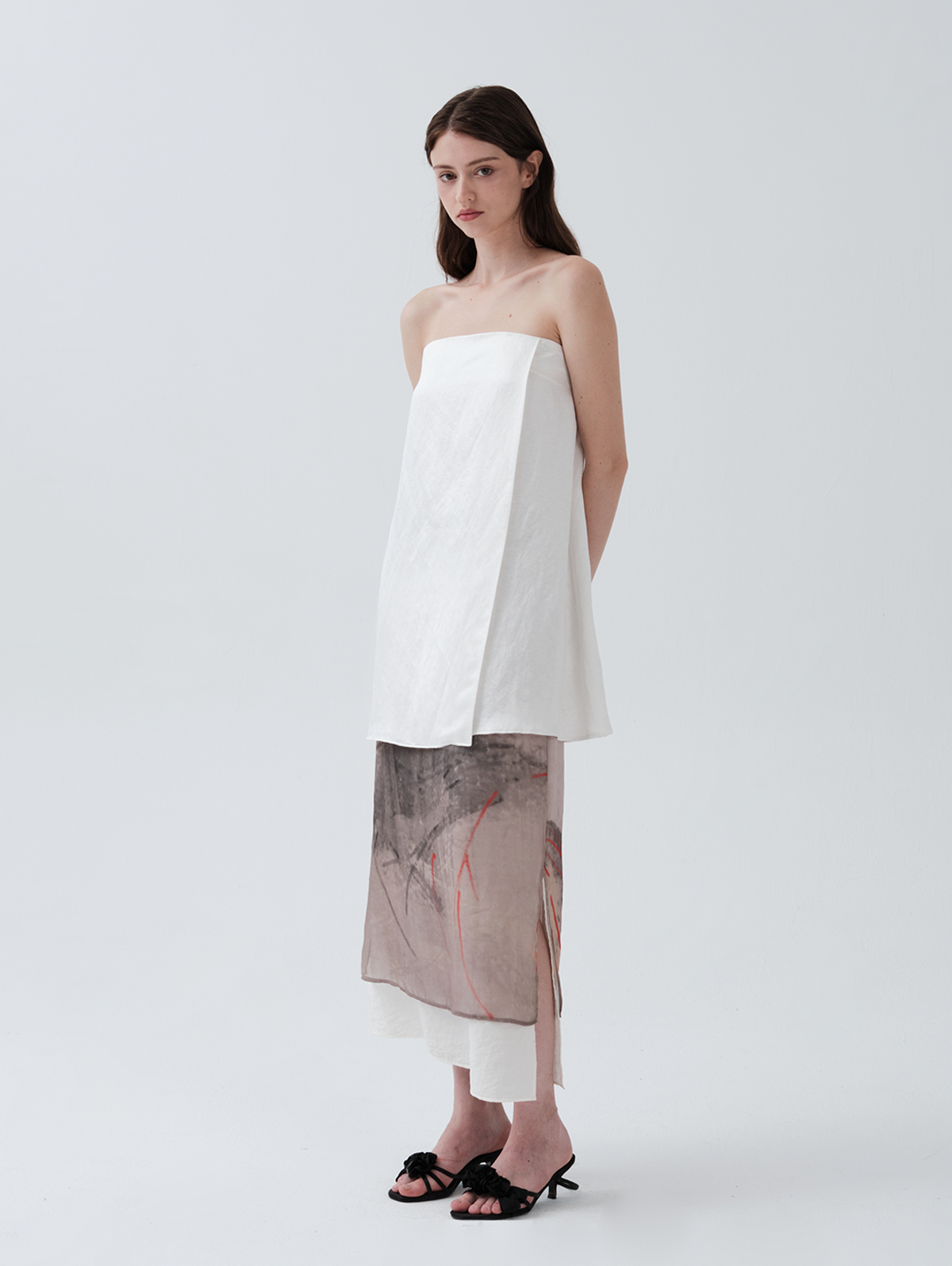 SS24 - Printed tulle double skirt